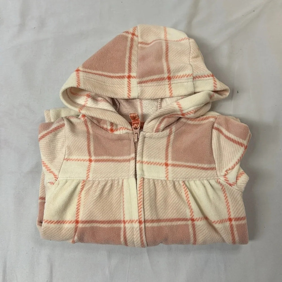 Carter's - long sleeve hooded sleeper/romper/jumpsuit/one piece. Size 6 months - Picture 4 of 4